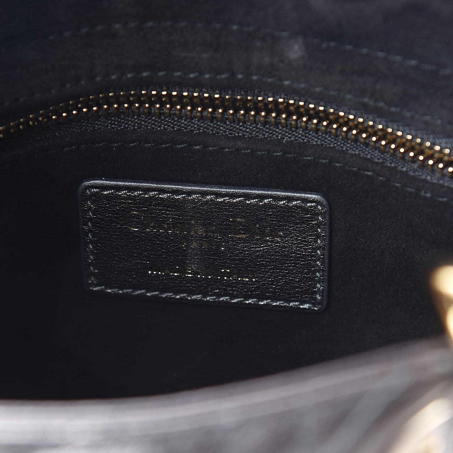 Metallic Grained Calfskin Cannage My ABCDior Lady Dior Gunmetal