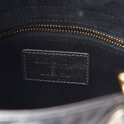 Christian Dior Metallic Grained Calfskin Cannage My ABCDior Lady Dior Gunmetal 6 of 9
