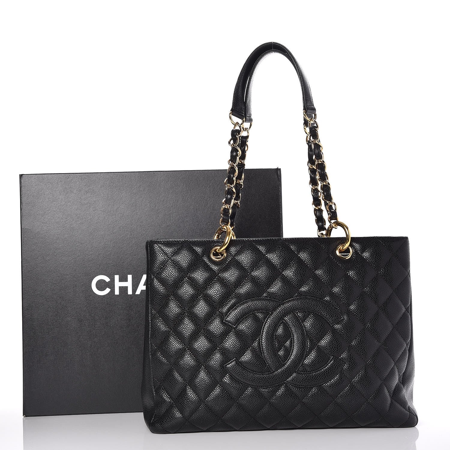 Chanel Caviar Quilted Grand Shopping Tote GST Black 8 of 8