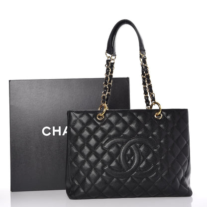 Chanel Caviar Quilted Grand Shopping Tote GST Black 8 of 8