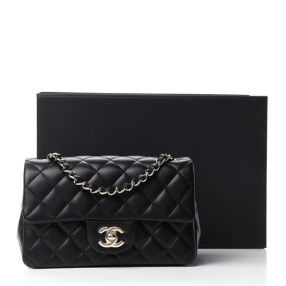 Chanel Lambskin Quilted Mini Rectangular Flap Black 11 of 11