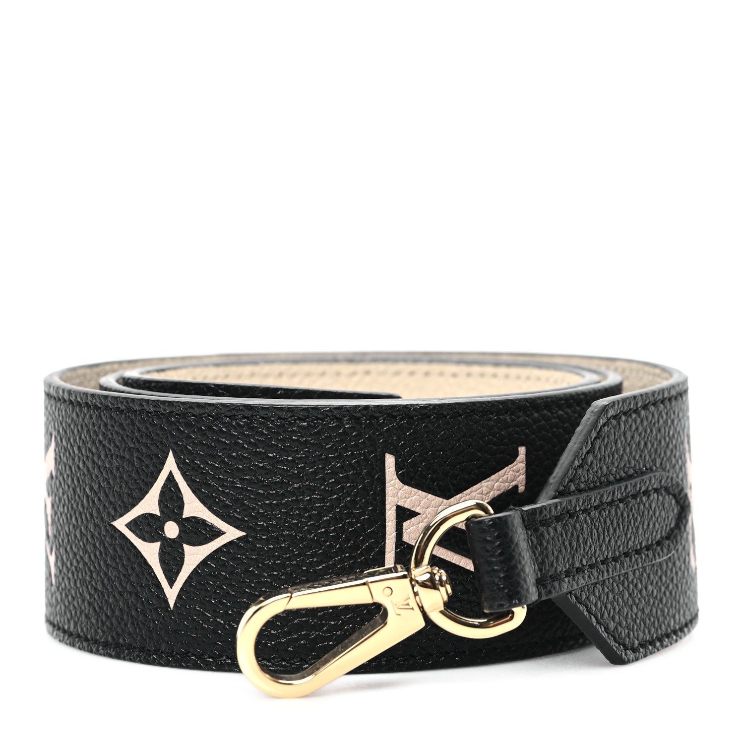 Louis Vuitton Empreinte Monogram Bandouliere Shoulder Strap Black Beige 1 of 4