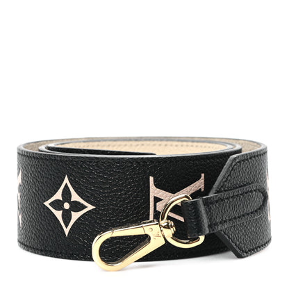 Louis Vuitton Empreinte Monogram Bandouliere Shoulder Strap Black Beige 1 of 4