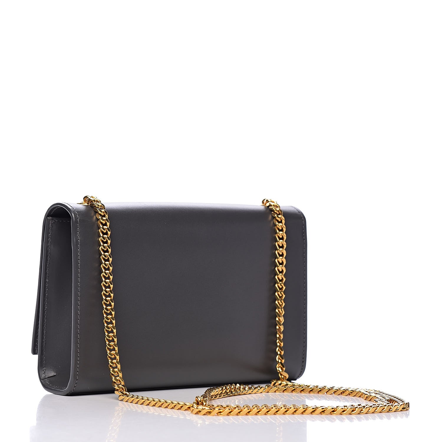 Saint Laurent Calfskin Small Classic Monogram Kate Tassel Satchel Storm 3 of 13