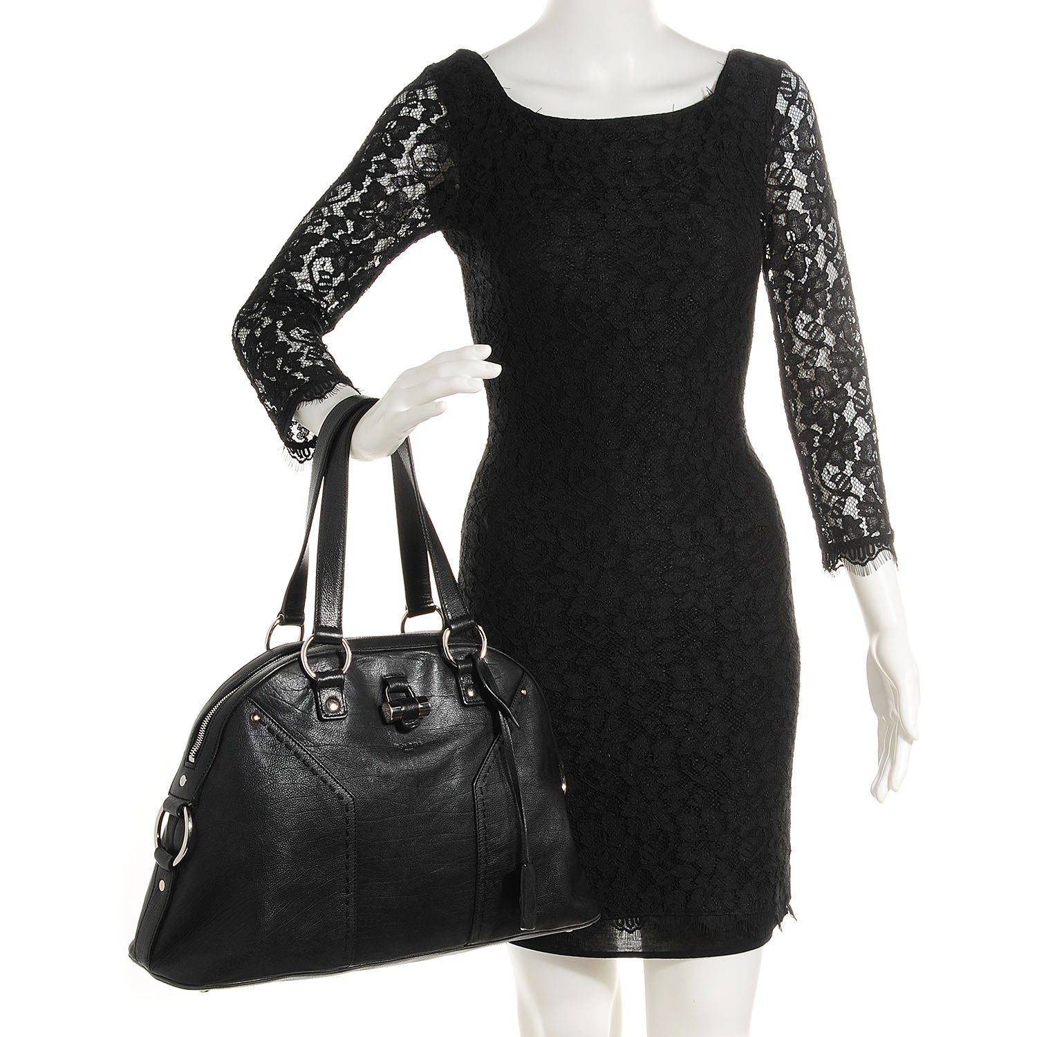 Saint Laurent Calfskin Large Muse Black 2 of 9