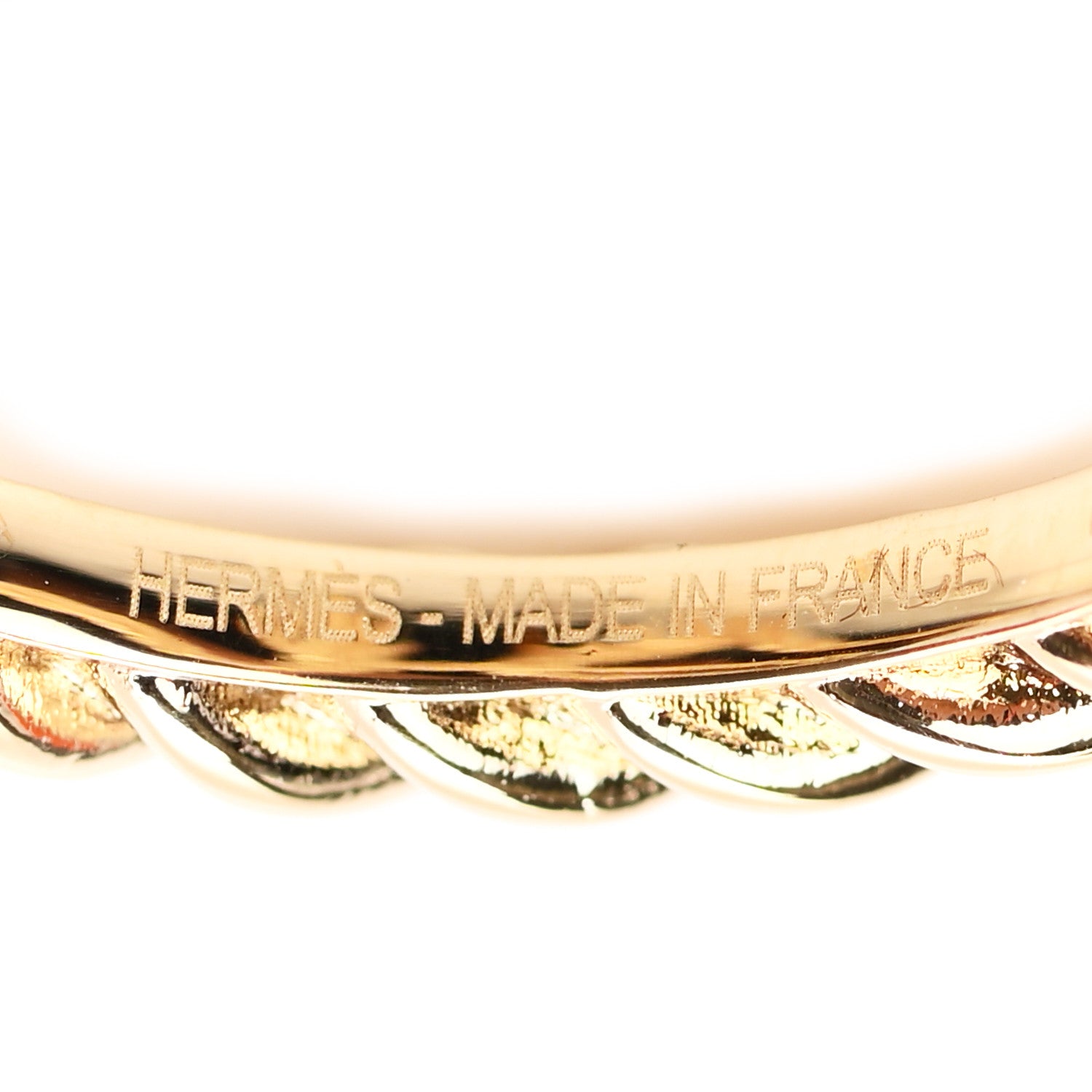 Hermes Brass Cord'H Scarf Ring Gold 4 of 4