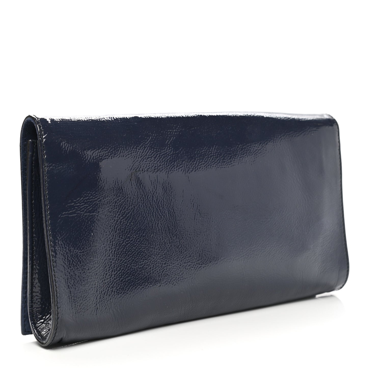 Soft Patent Medium Soho Clutch Uniform Blue