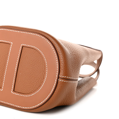 Hermes Taurillon Clemence Swift In-The-Loop 18 Bag Gold 10 of 10