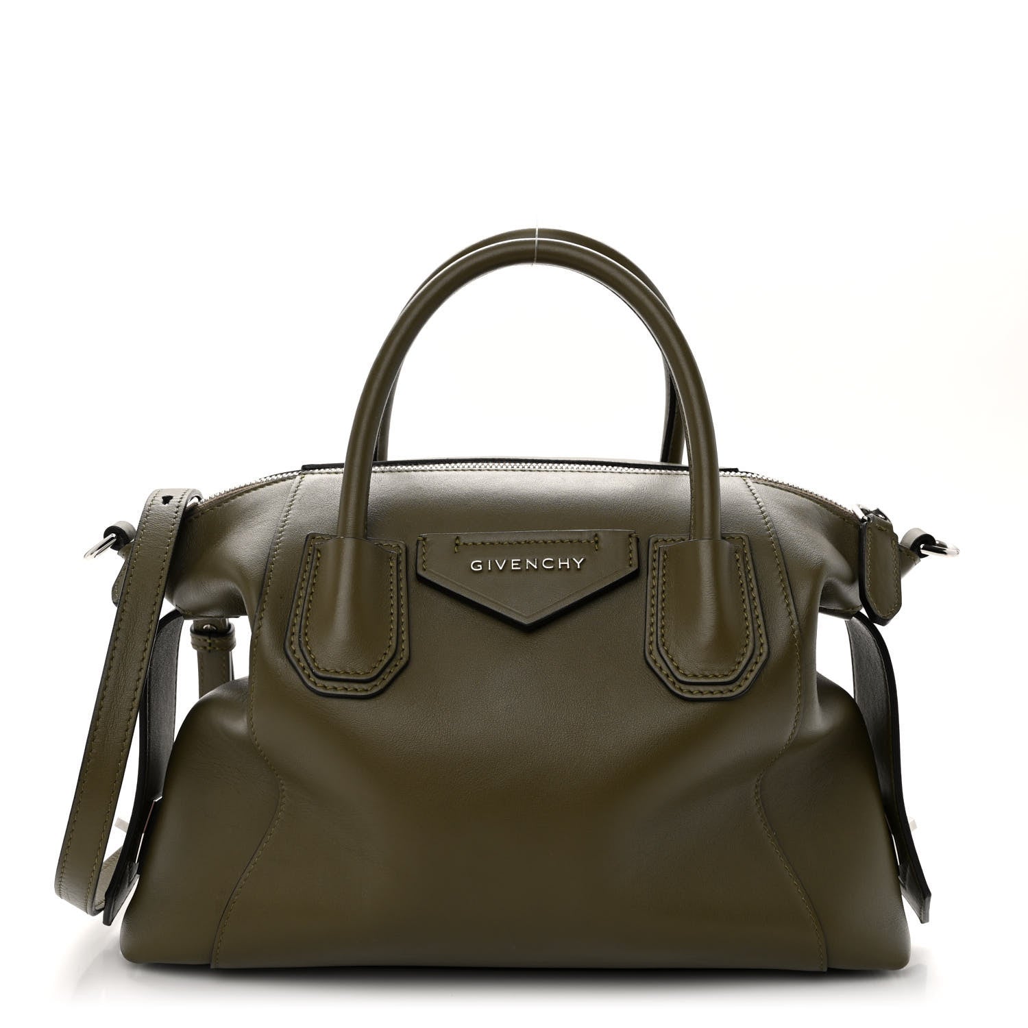 Givenchy Smooth Calfskin Small Soft Antigona Dark Khaki 1 of 10
