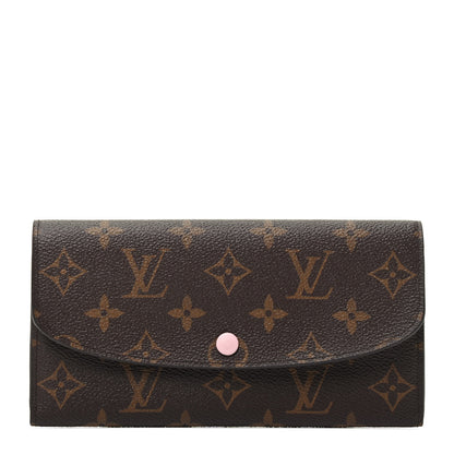 Louis Vuitton Monogram Emilie Wallet Rose Ballerine 1 of 7