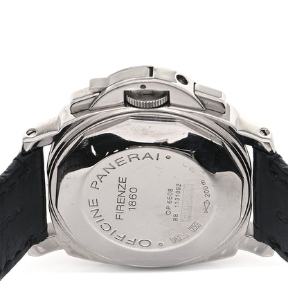 Panerai 18K White Gold Alligator 40mm Luminor Automatic Watch Black PAM00189 4 of 5