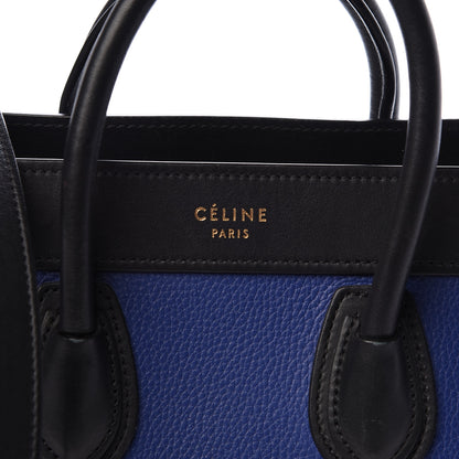 Celine Smooth Drummed Calfskin Nano Tri-Color Luggage Indigo 6 of 12