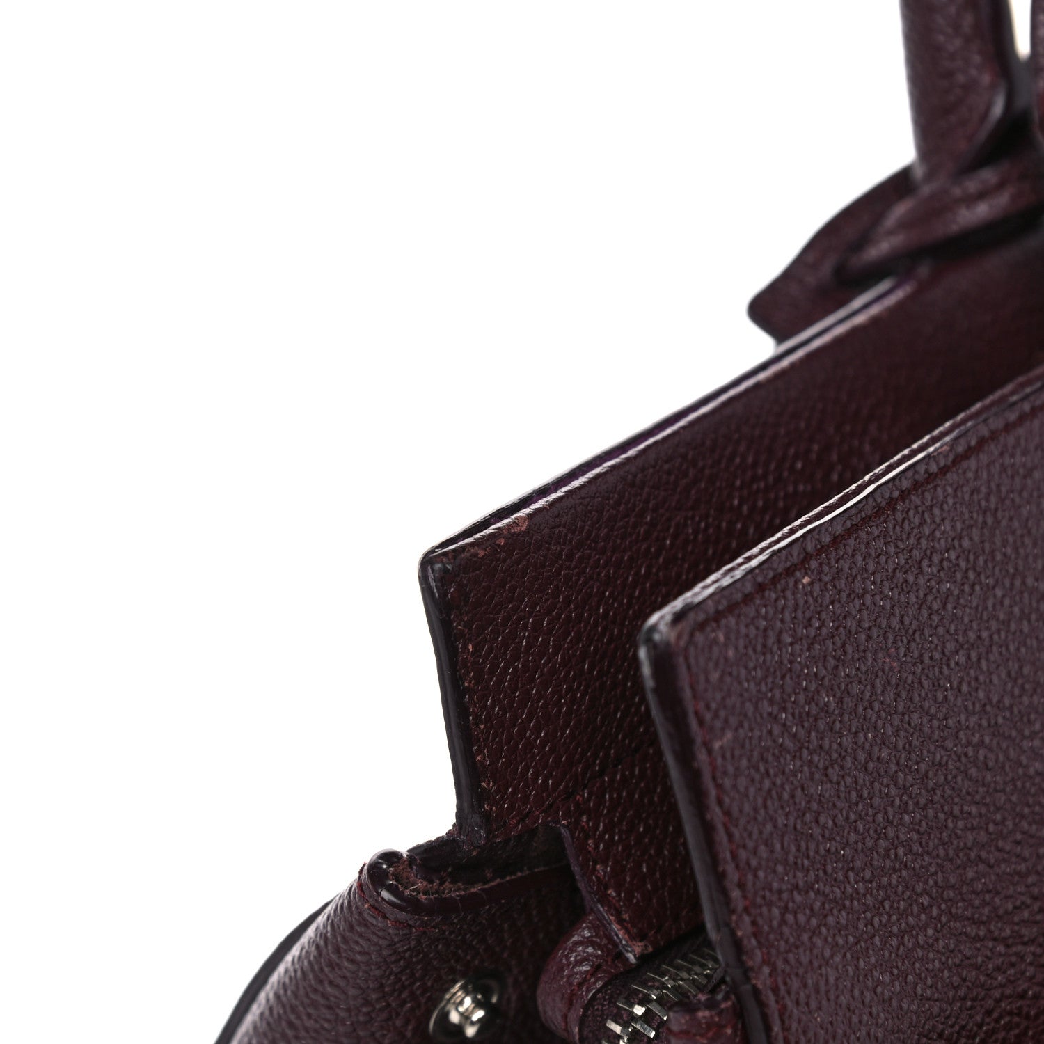 Saint Laurent Grained Calfskin Medium Cabas Rive Gauche Amaranto 21 of 29