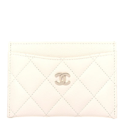 Chanel Caviar Quilted Card Holder White 1 of 11