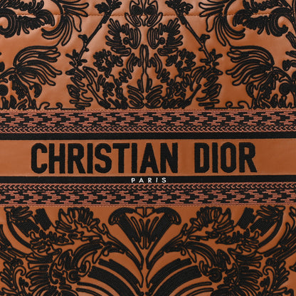 Christian Dior Calfskin Cornely-Effect Embroidery Large Book Tote Brown Black 8 of 10