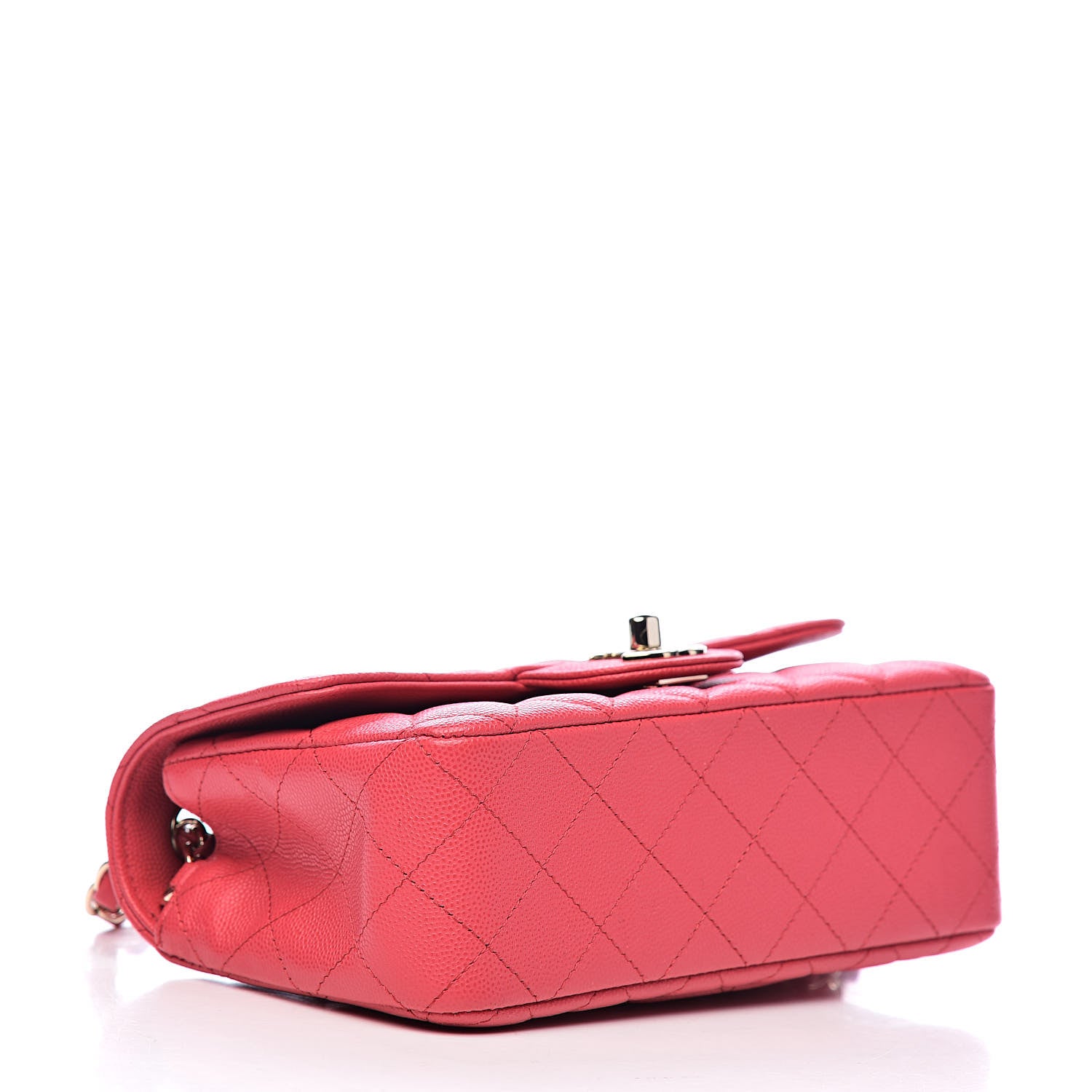 Chanel Caviar Quilted Mini Rectangular Flap Dark Pink 4 of 11