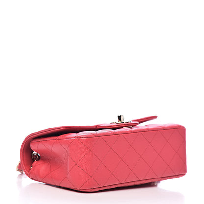 Chanel Caviar Quilted Mini Rectangular Flap Dark Pink 4 of 11