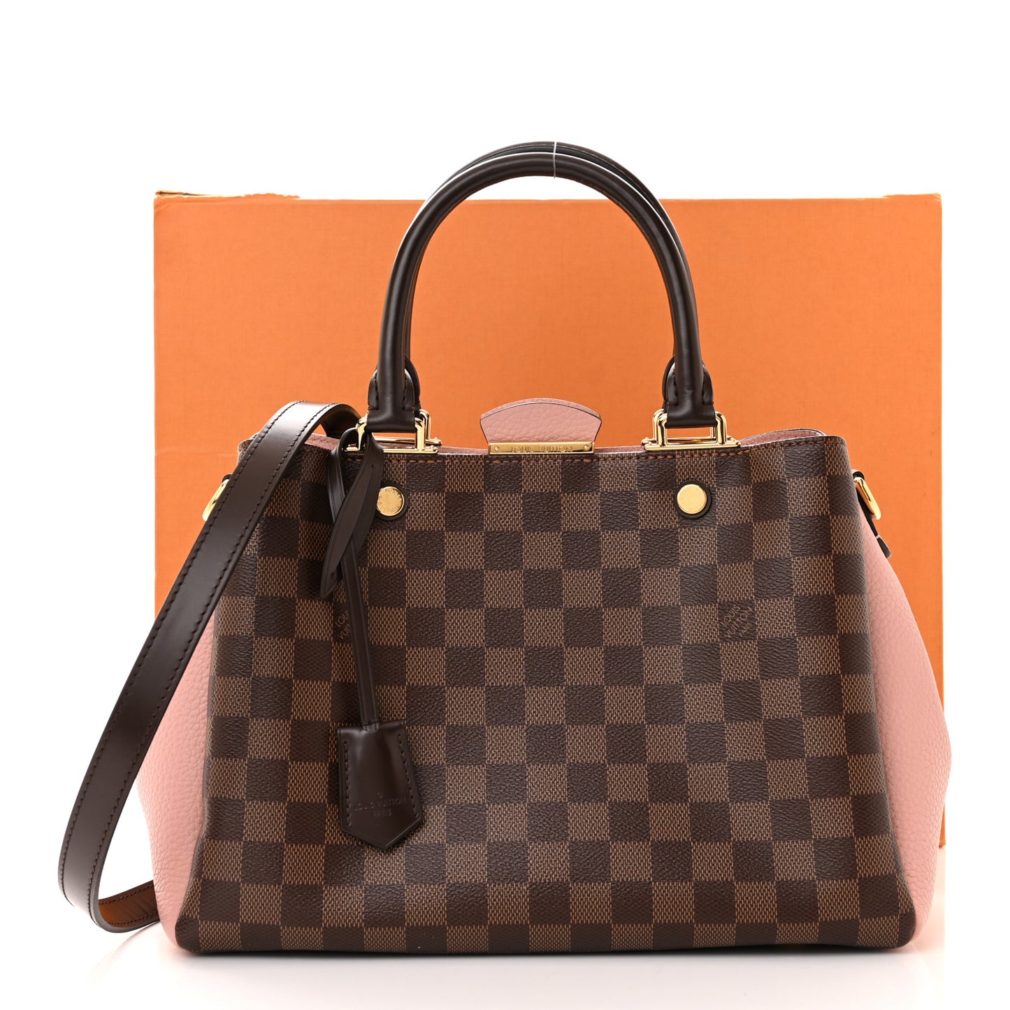 Damier Ebene Cuir Taurillon Brittany Magnolia
