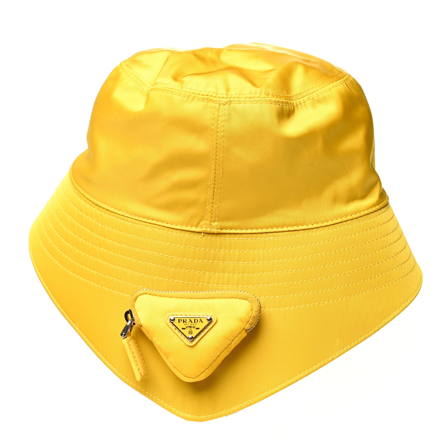 Prada Re-Nylon Mens Multifunctional Bucket Hat L Giallo 3 of 9