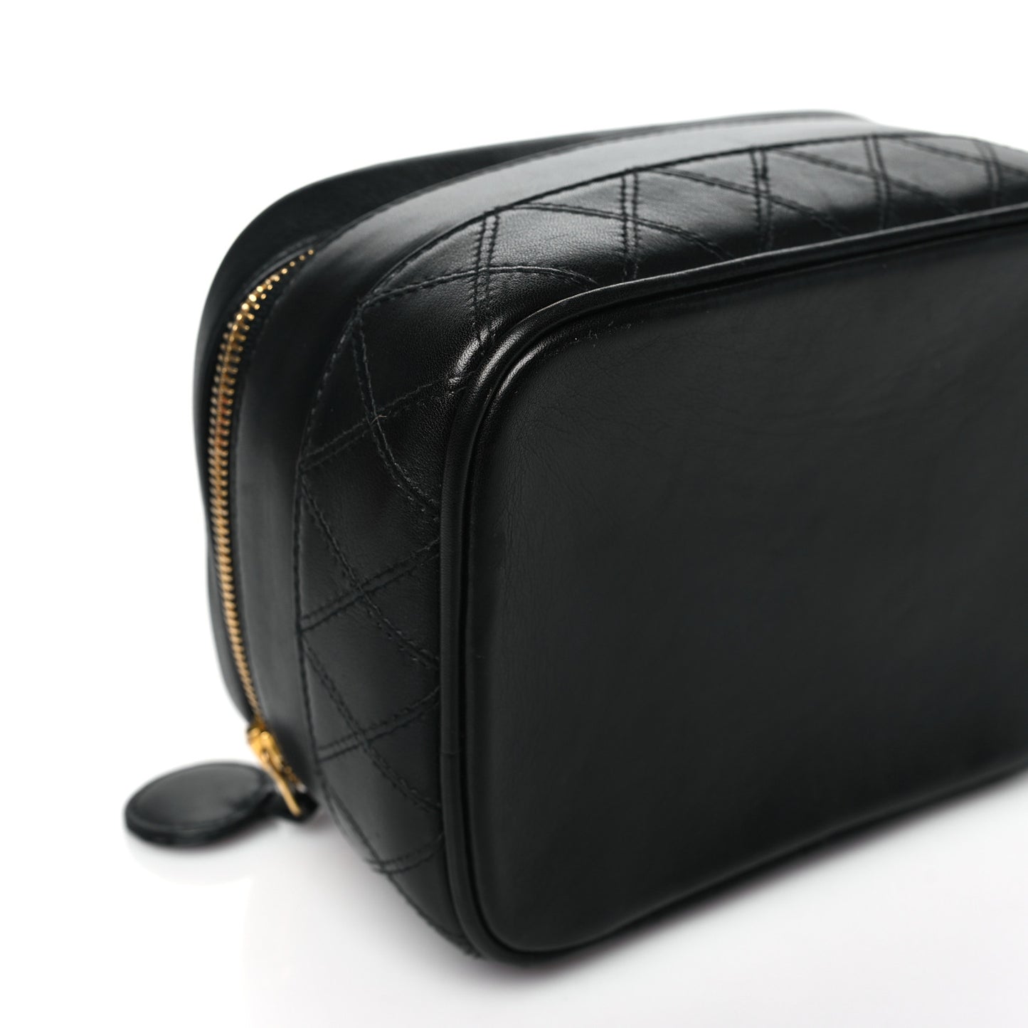 Lambskin Vanity Cosmetic Case Black