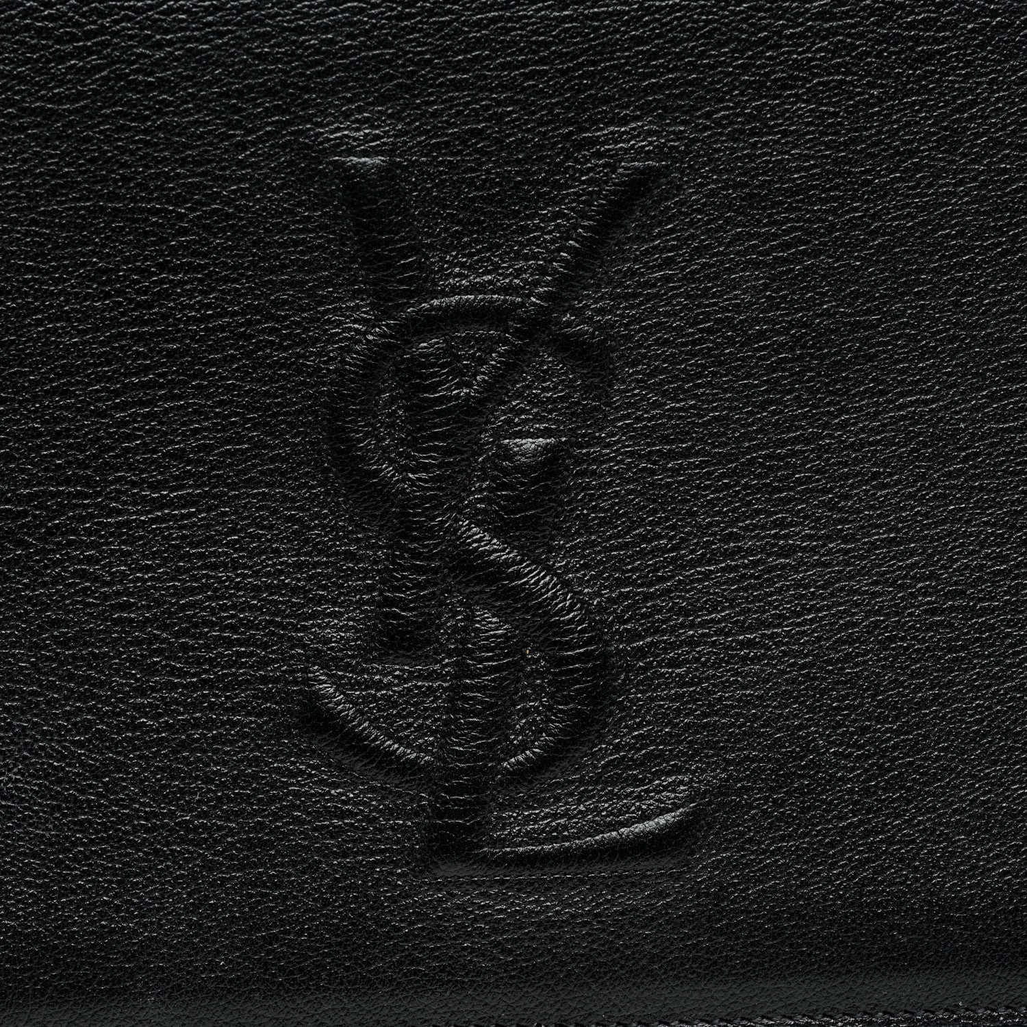 Saint Laurent Goatskin Monogram Large Belle De Jour Clutch Black 7 of 9