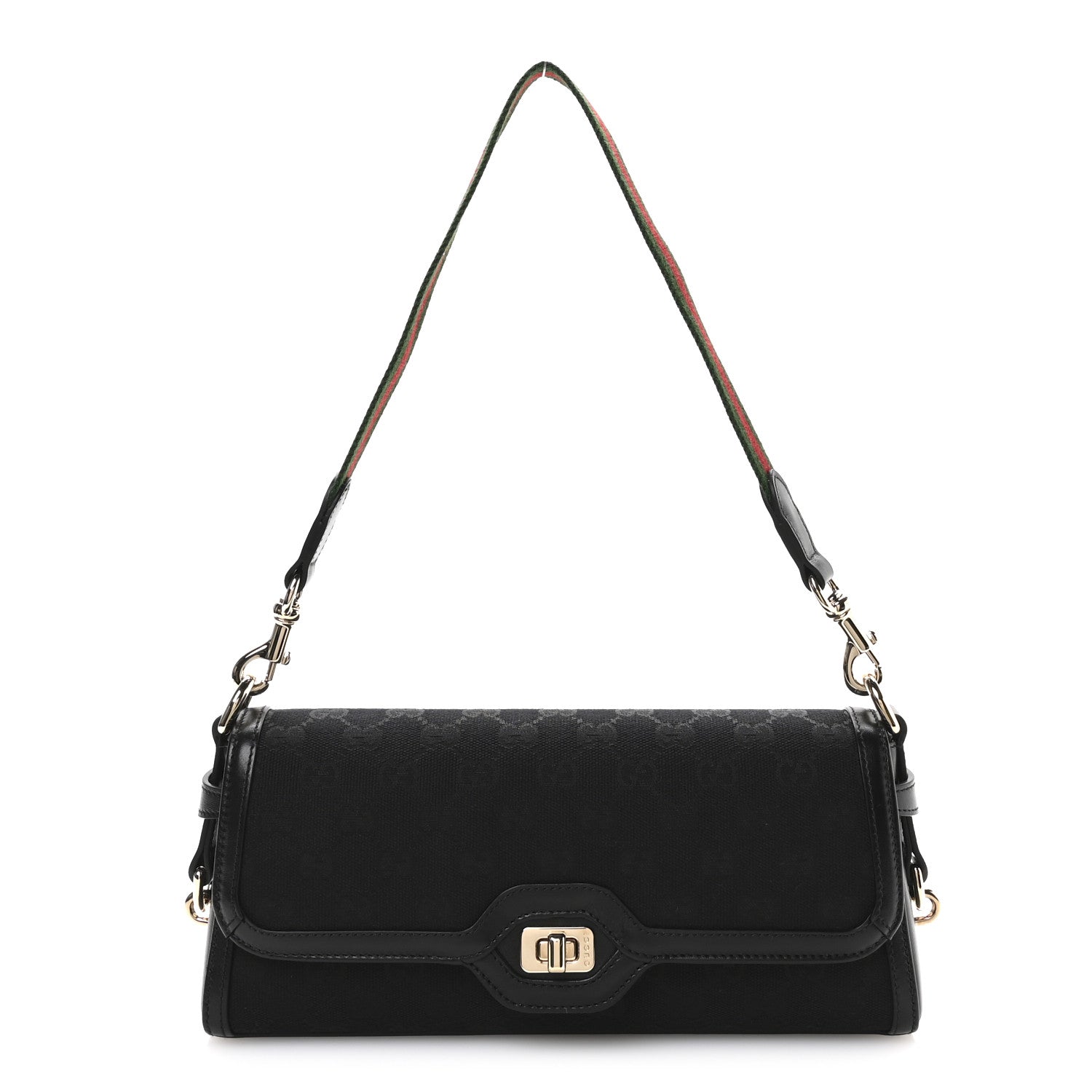 Gucci GG Monogram Small Luce Shoulder Bag Black 1 of 10