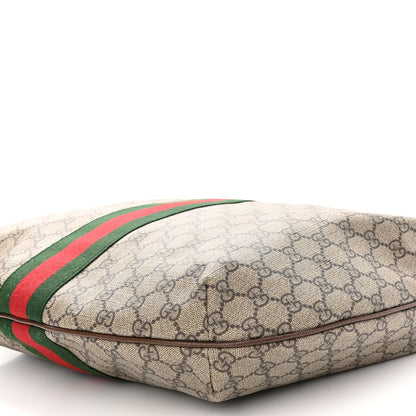 Gucci GG Supreme Monogram Web Ophidia Half Moon Hobo Brown 10 of 10