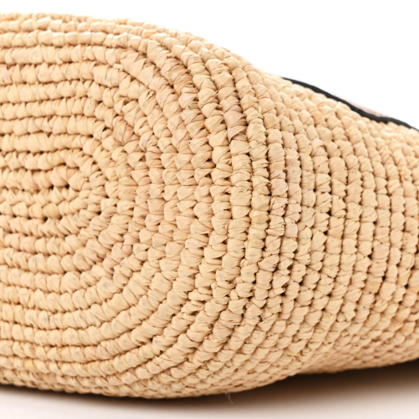 Calfskin Raffia Paulas Ibiza Pochette Bag Natural Tan