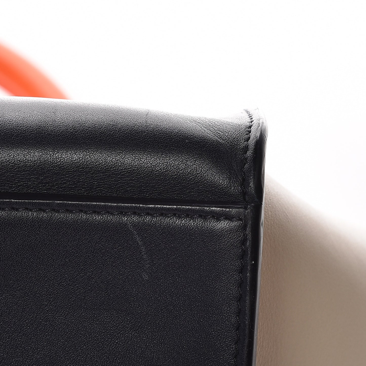 Bullhide Calfskin Small Tri-Color Trapeze Fluo Orange