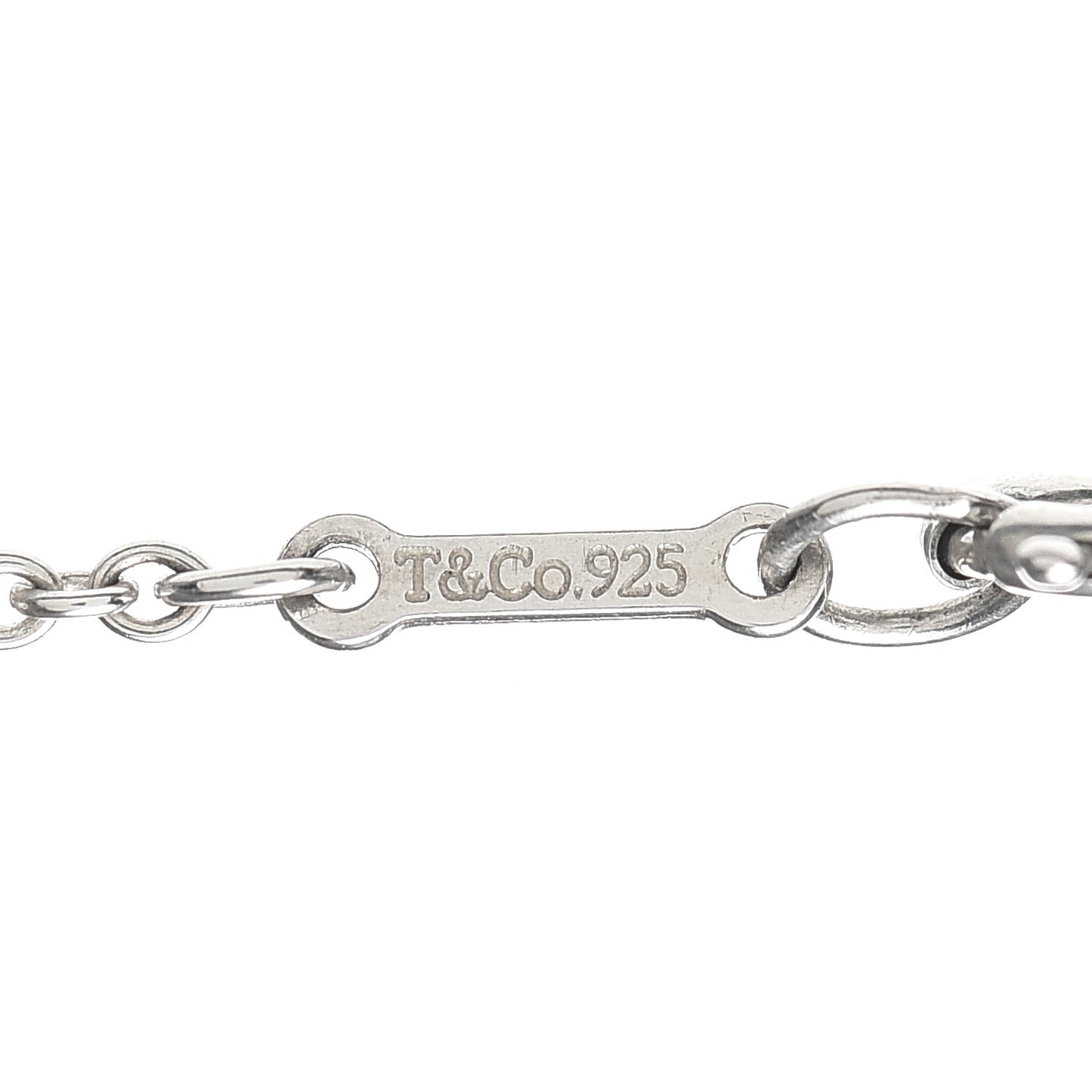 Sterling Silver 27mm Elsa Peretti Open Heart Pendant Necklace