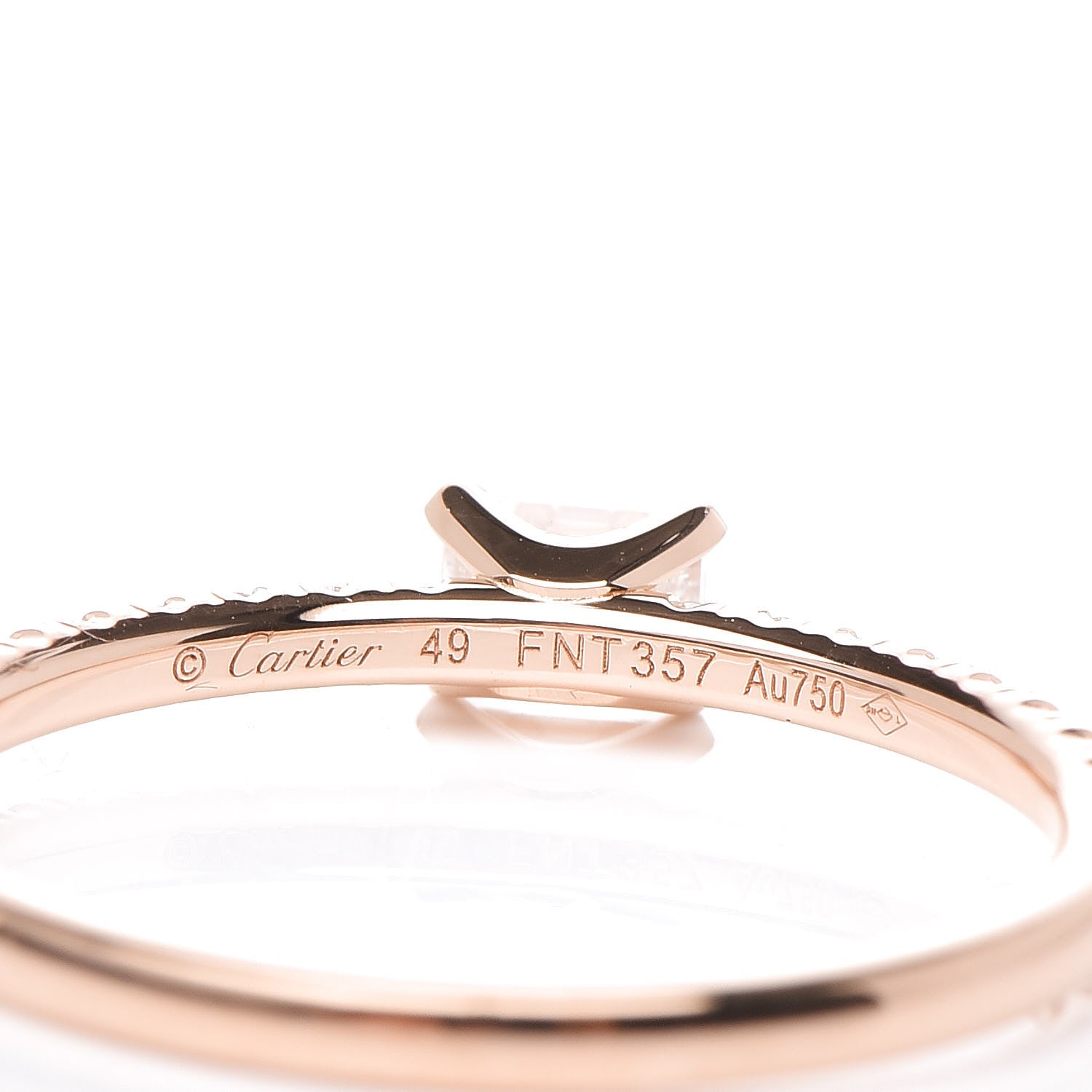 Cartier 18K Pink Gold Diamond Etincelle De Engagement Ring 49 4.75 5 of 5
