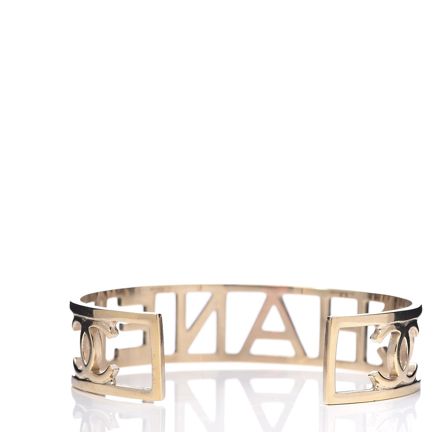 Metal Logo Cuff Gold