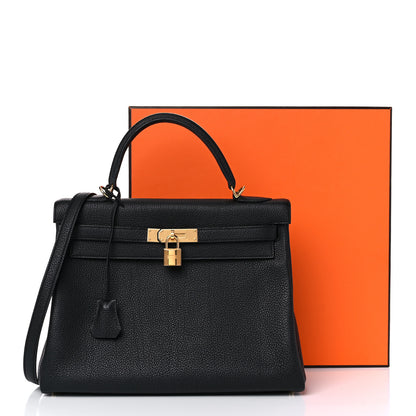 Hermes Togo Kelly Retourne 32 Black 35 of 35