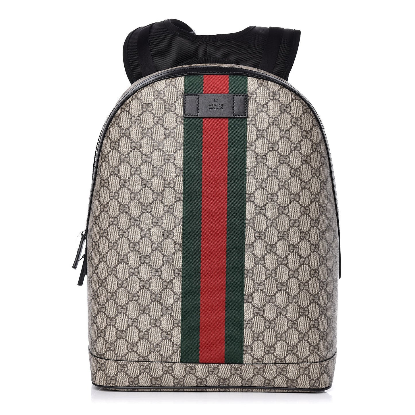 GG Supreme Monogram Web Dome Backpack Black