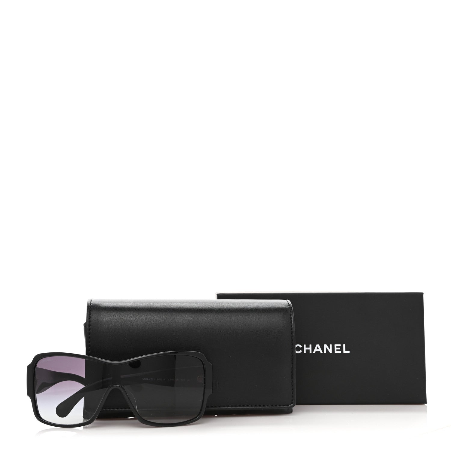 Chanel Acetate Shield Sunglasses 5449-A Black 7 of 7