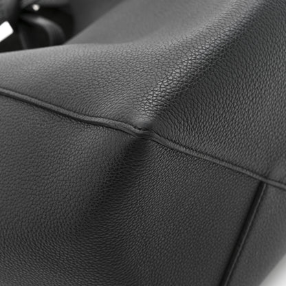 Celine Soft Grained Calfskin Small Belt Cabas Phantom Black 11 of 12