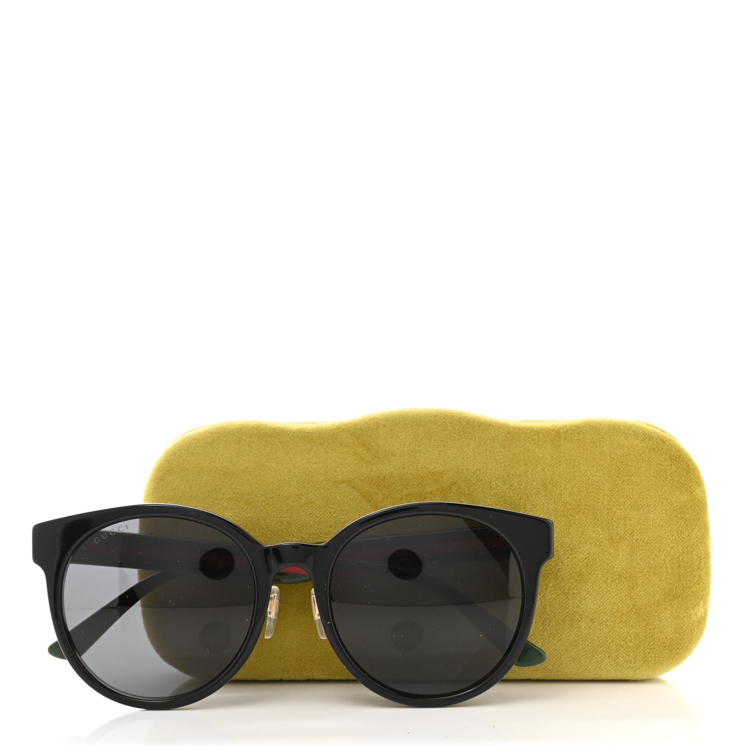 Gucci Acetate GG Web Round Eye Sunglasses GG0854SK Black 8 of 8