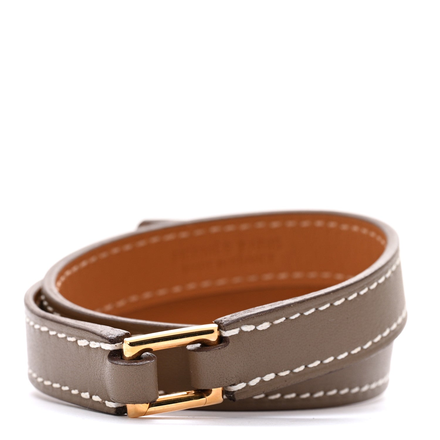 Hermes Swift O'Kelly Double Tour Bracelet T2 Etoupe 3 of 7
