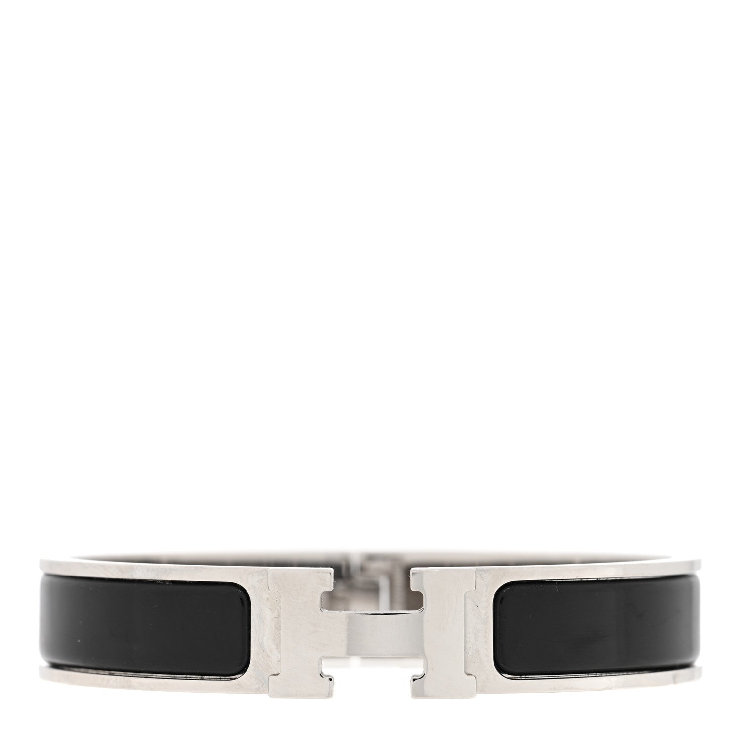 Hermes Enamel Narrow Clic Clac H Bracelet PM Black 1 of 5