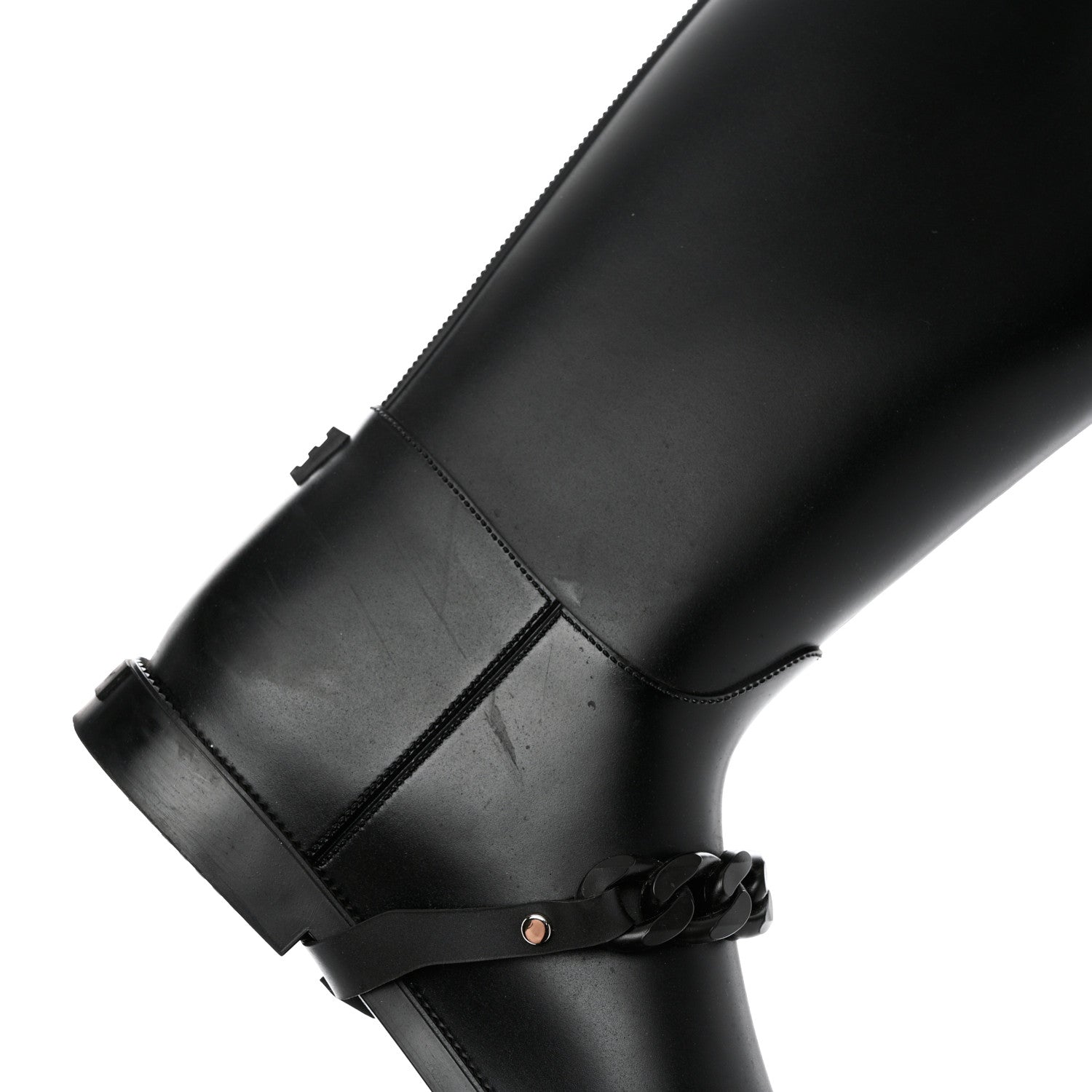 Givenchy PVC Chain Strap Rain Boots 40 Black 8 of 11