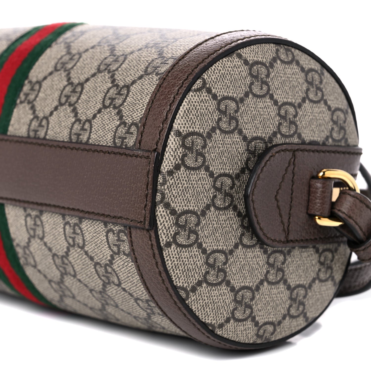 Gucci GG Supreme Monogram Web Small Ophidia Boston Bag Beige New Acero 10 of 12