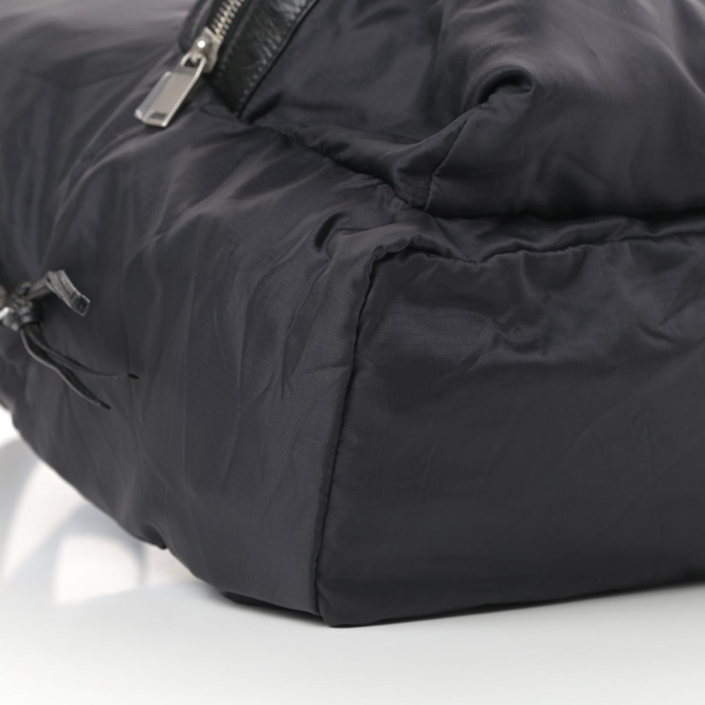 Nylon City Fold Up Backpack Belt Bag Black