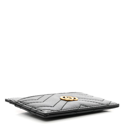 Gucci Calfskin Matelasse GG Marmont Card Holder Black 4 of 6