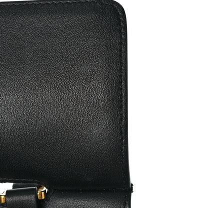 Salvatore Ferragamo Calfskin Trifolio Top Handle Bag Black 11 of 11