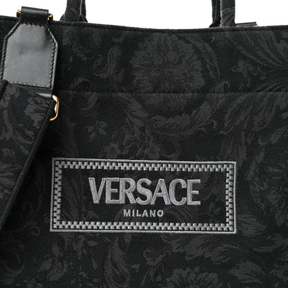 Versace Jacquard Barocco Small Athena Tote Black 7 of 10