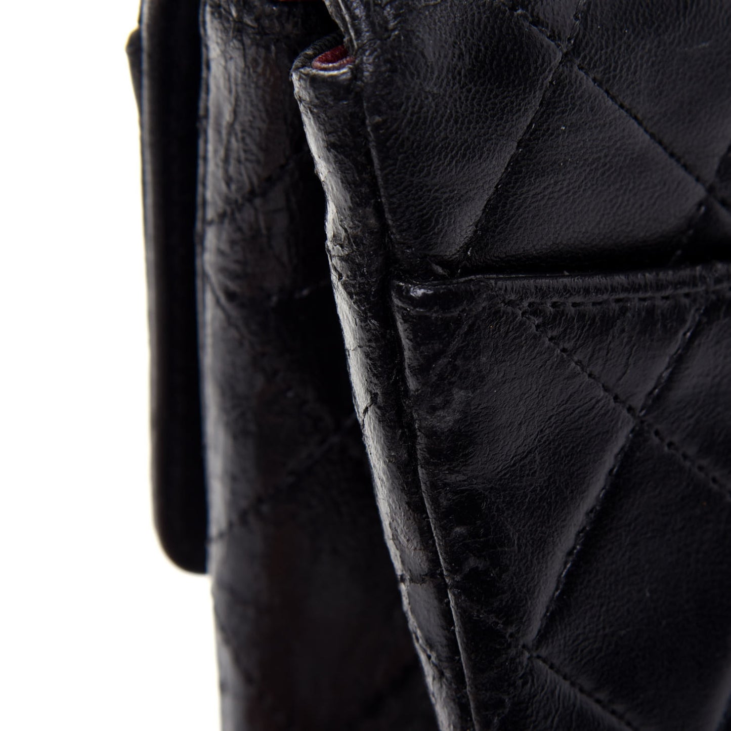 Lambskin Quilted Medium Single Flap Black