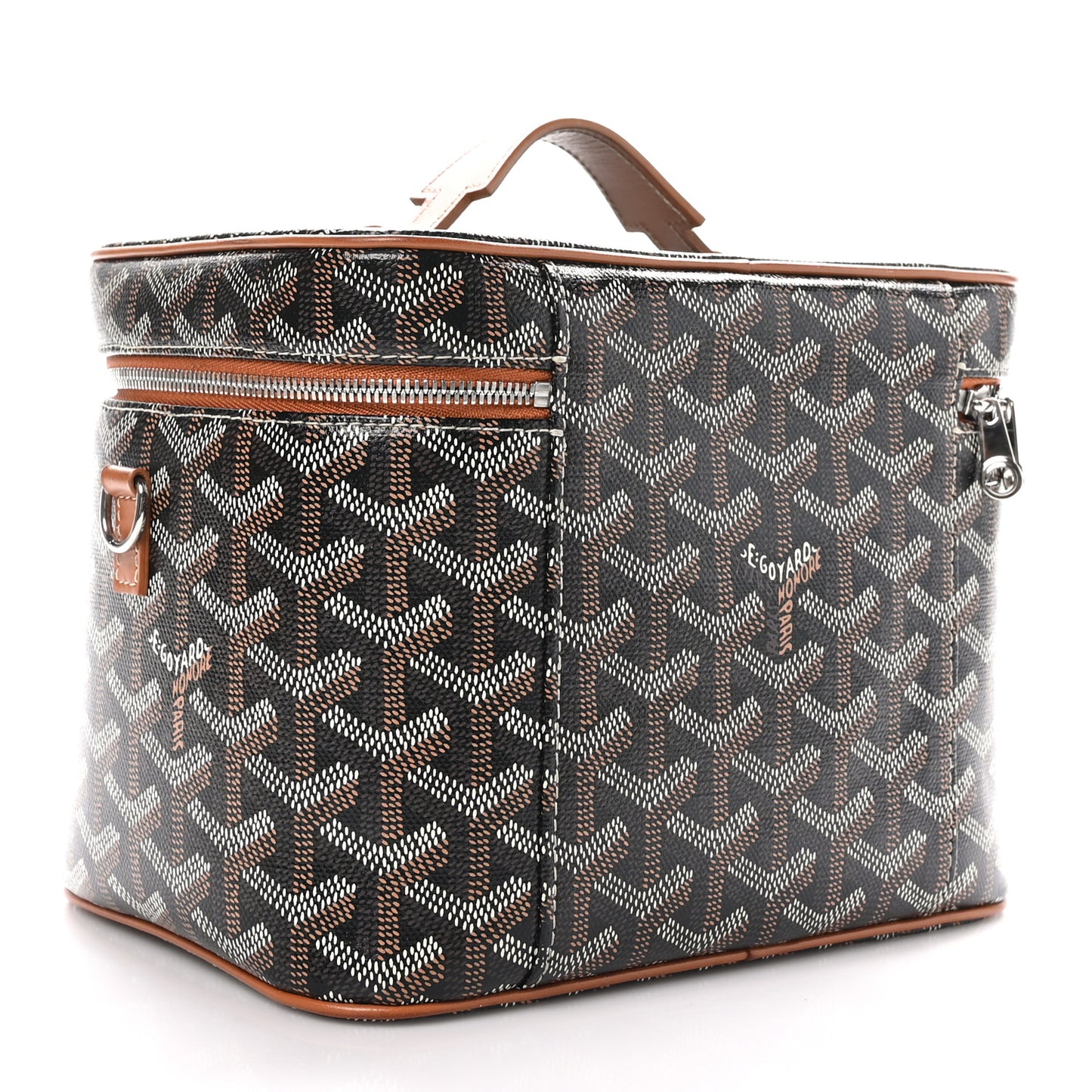 Goyardine Muse Vanity Case Black Gold