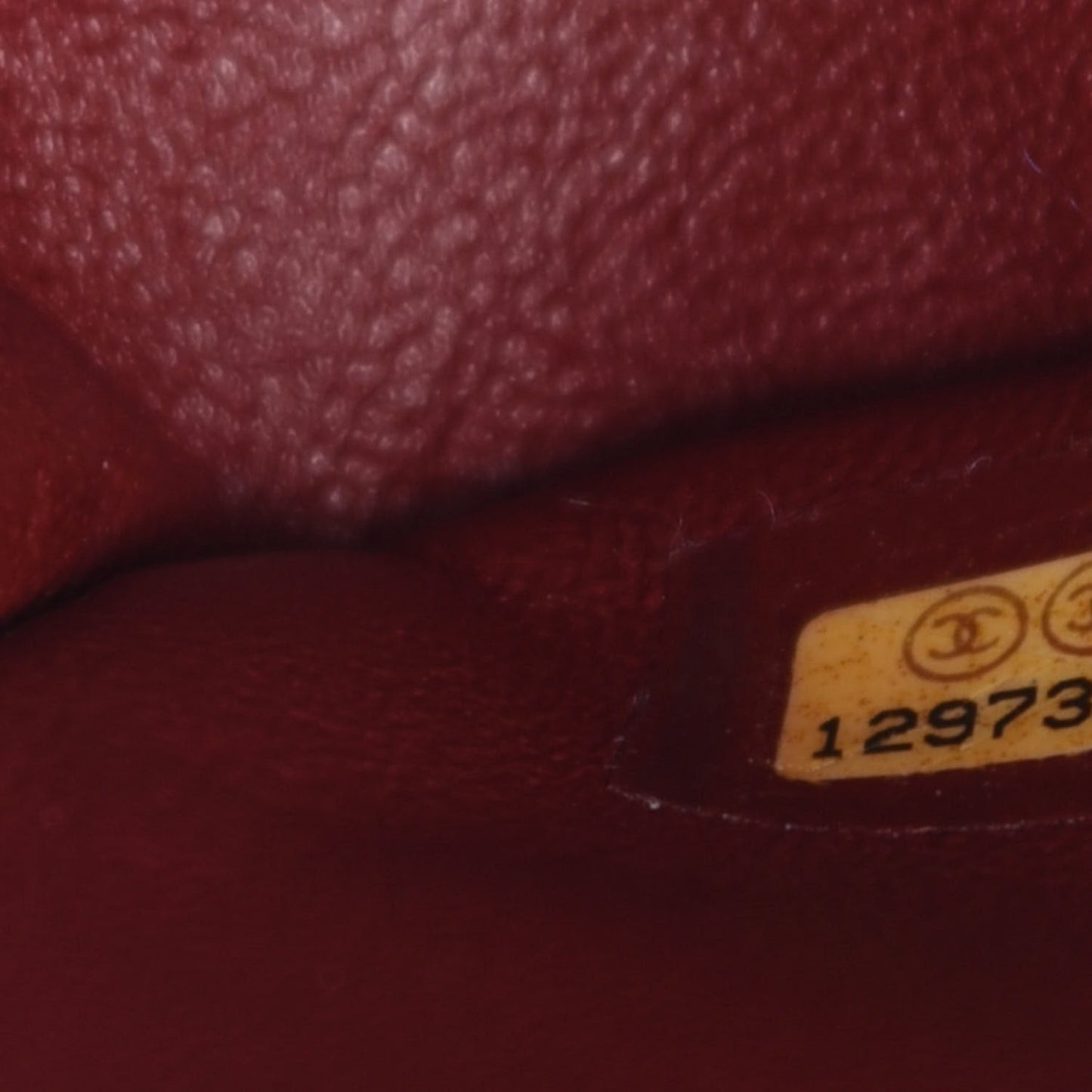 Caviar Quilted Jumbo Single Flap Dark Red