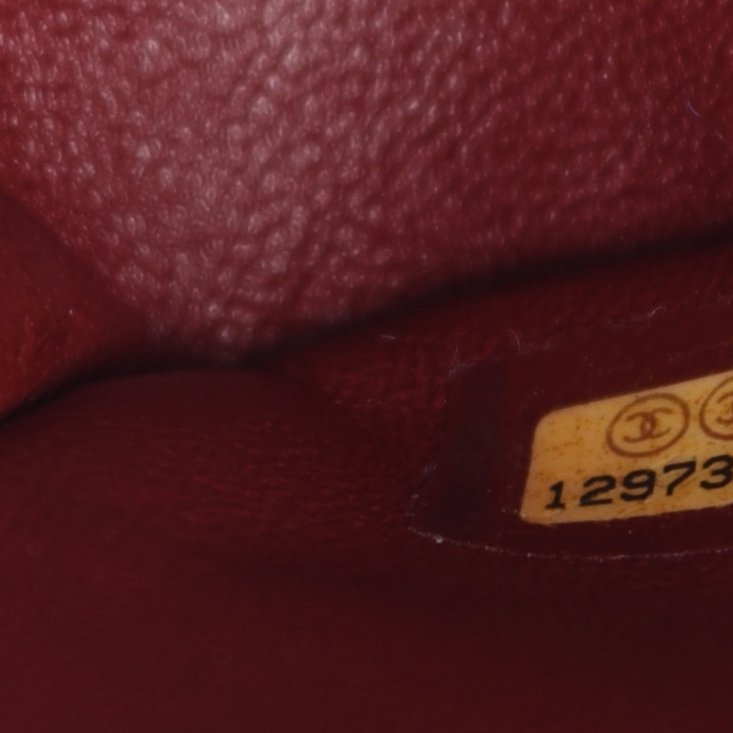 Chanel Caviar Quilted Jumbo Single Flap Dark Red 12 of 13
