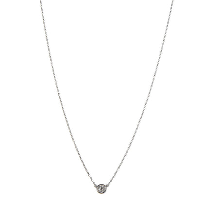 Tiffany Platinum Diamond .33ct Elsa Peretti Diamonds by the Yard Pendant Necklace 1 of 8